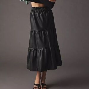 The Somerset Maxi Skirt: Faux Leather Edition (Anthropologie, Black, Medium)